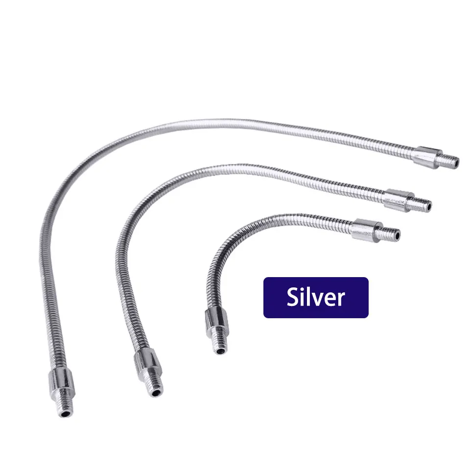 Dia4mm Black Silver Hose Microphone Positioning Hose Outer M4 Metal Stereotyped Gooseneck Snake Tube 100/200/300/400mm