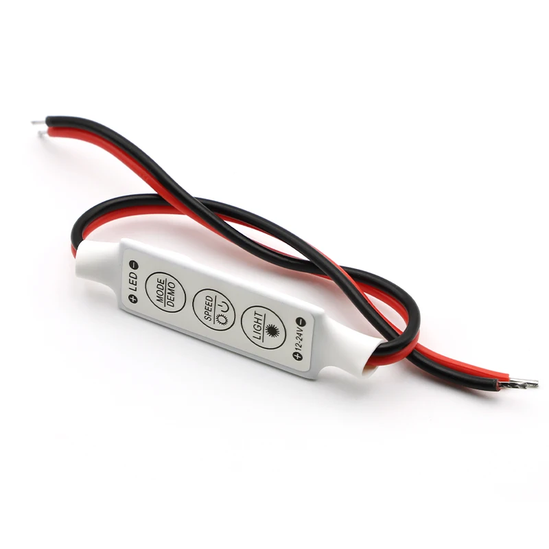 1/5/10Pcs Mini 3 Keys Single Color LED Light Dimming 12V-24V Controller Dimmer Driver and Switch for 3528 5050 Led Strip Light