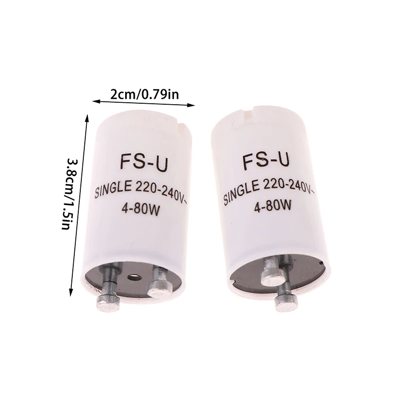5Pcs Fluorescent Light Starters AC220V-240V 4-80W Fluorescent Tube Fuse Starter CE Rohs Fuse Starters