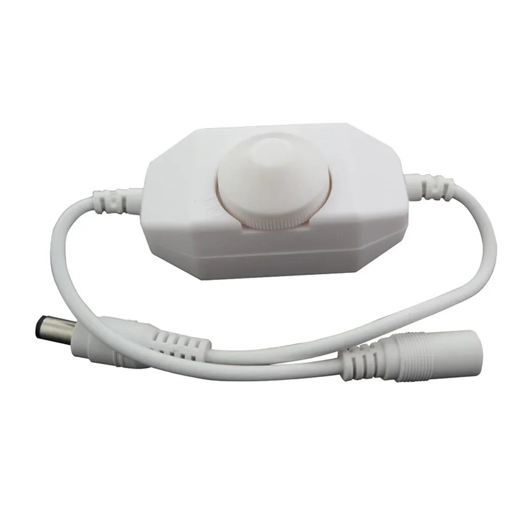 LED Knob Dimmer USB Switch 5V USB 12V 24V DC LED Dimmer Inline Dimming Switch ON OFF for Single Color LED Strip Light