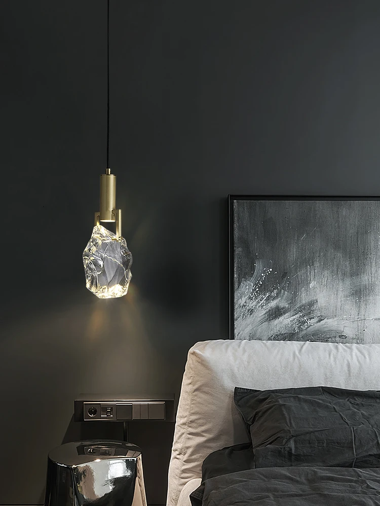 New Crystal Led Pendant Lights Nordic Luxury Dining Room Bar Kitchen Hanging Lamp Bedroom Bedside Lamp Suspension Deco Luminaire