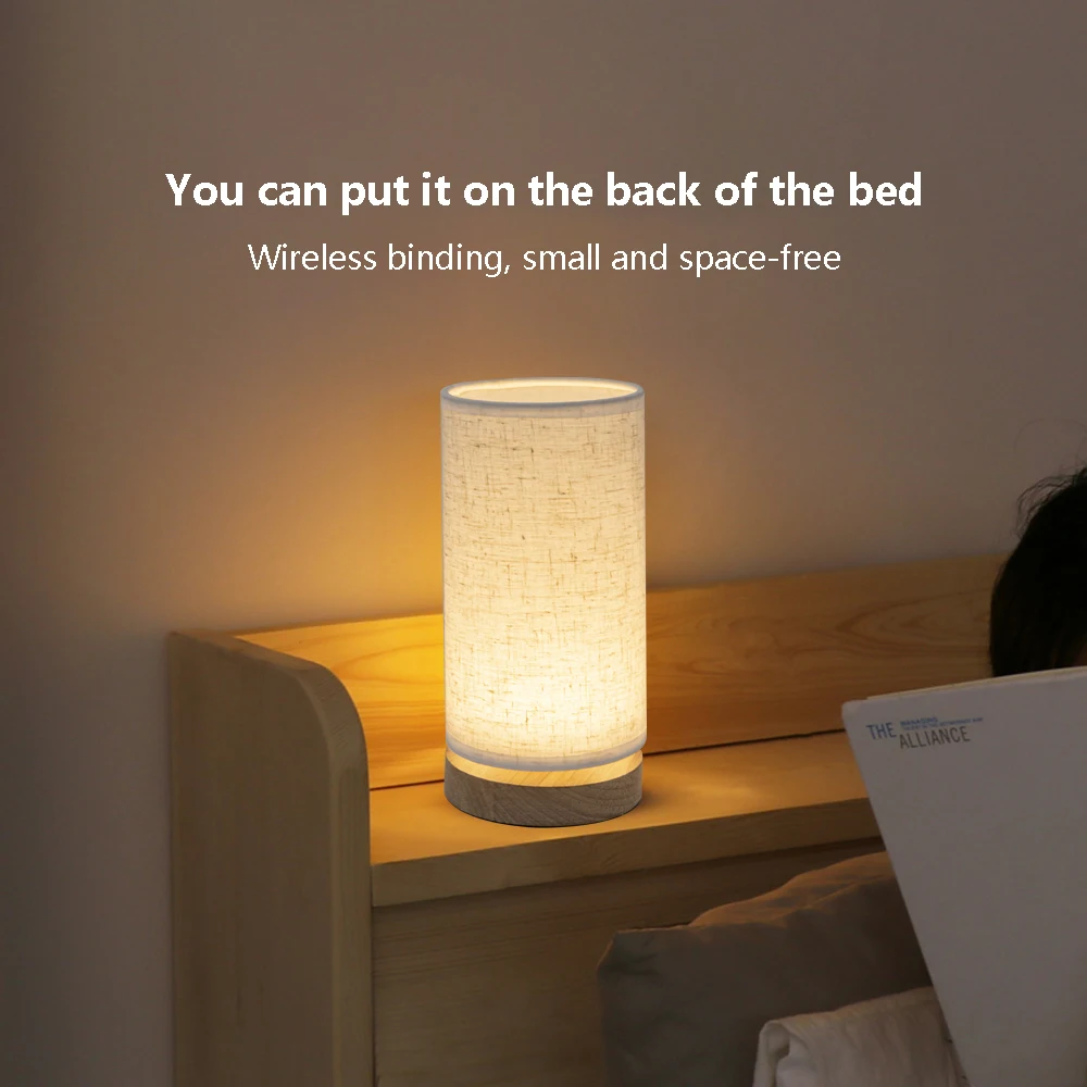Table Lamp Bedside Lamp Chinese Bedroom Living Room Warm Simple Solid Wood Led Table Lamp