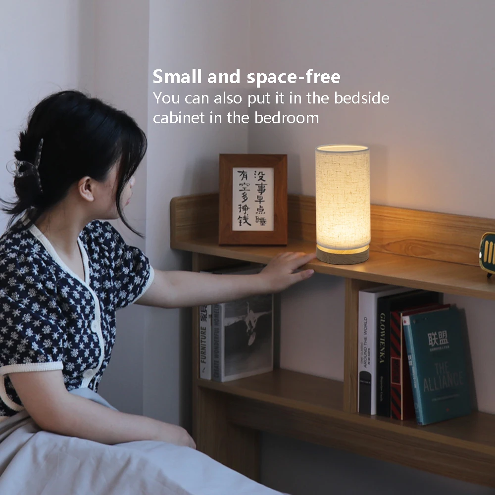 Table Lamp Bedside Lamp Chinese Bedroom Living Room Warm Simple Solid Wood Led Table Lamp