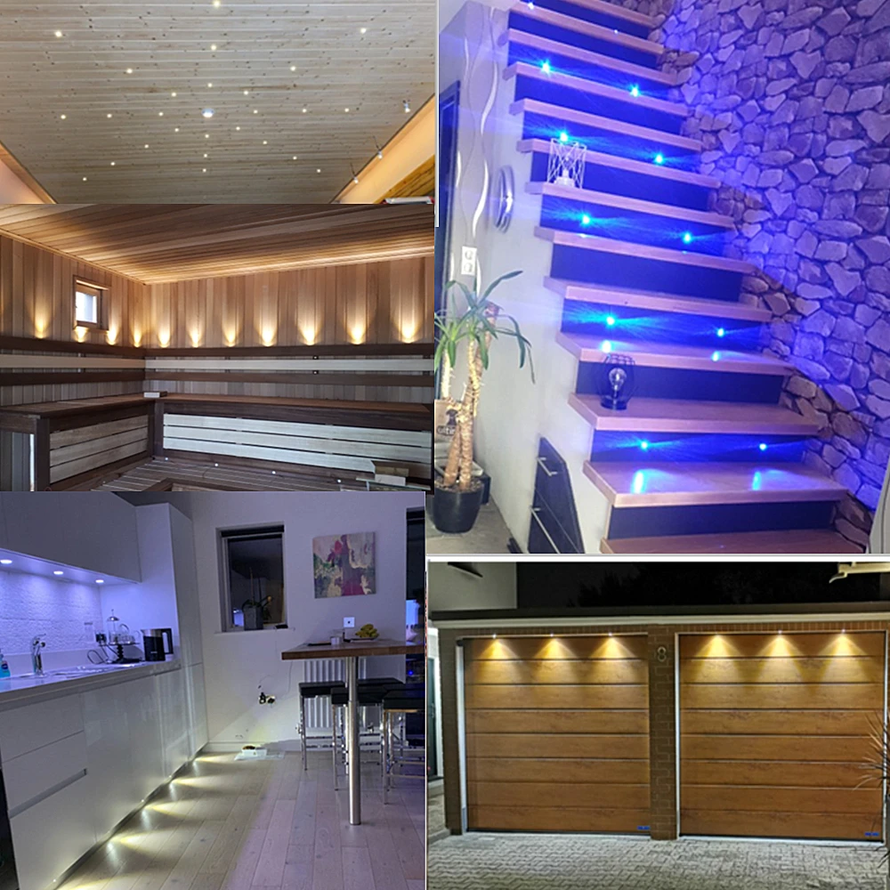IP65 1W Mini LED Downlight Dimmable Outdoor Spotlight Stair Cabinet Light 12V Black White Silver Shell Spot Lamp Boat Lighting