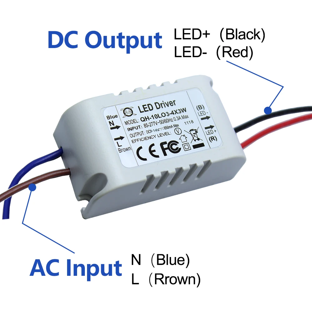 LED Driver 600mA 650mA 3W10W 20W 30W 36W 40W 50W 60W1-2x3w 6-10x3w 10-18x3w 18-30x3W Constant Current Lamp Lighting Transformer