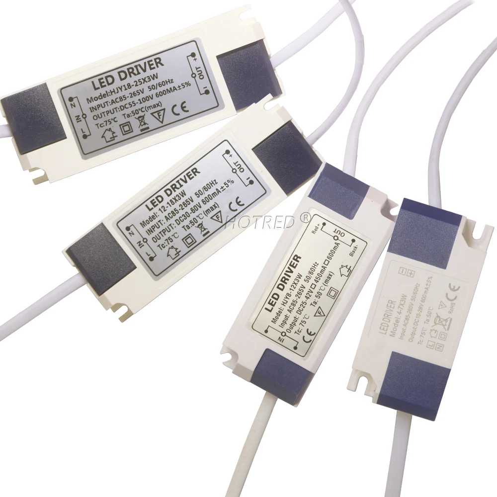 LED Driver 600mA 650mA 3W10W 20W 30W 36W 40W 50W 60W1-2x3w 6-10x3w 10-18x3w 18-30x3W Constant Current Lamp Lighting Transformer