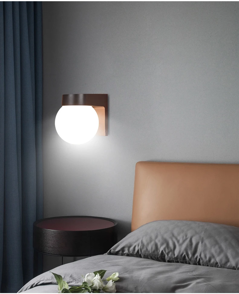 Outdoor Wall Lamp Balcony Bedroom Corridor Courtyard Lamp Acrylic Lamp Shade E27 Spherical Wall Lamp Upper and Lower Wall Lamp