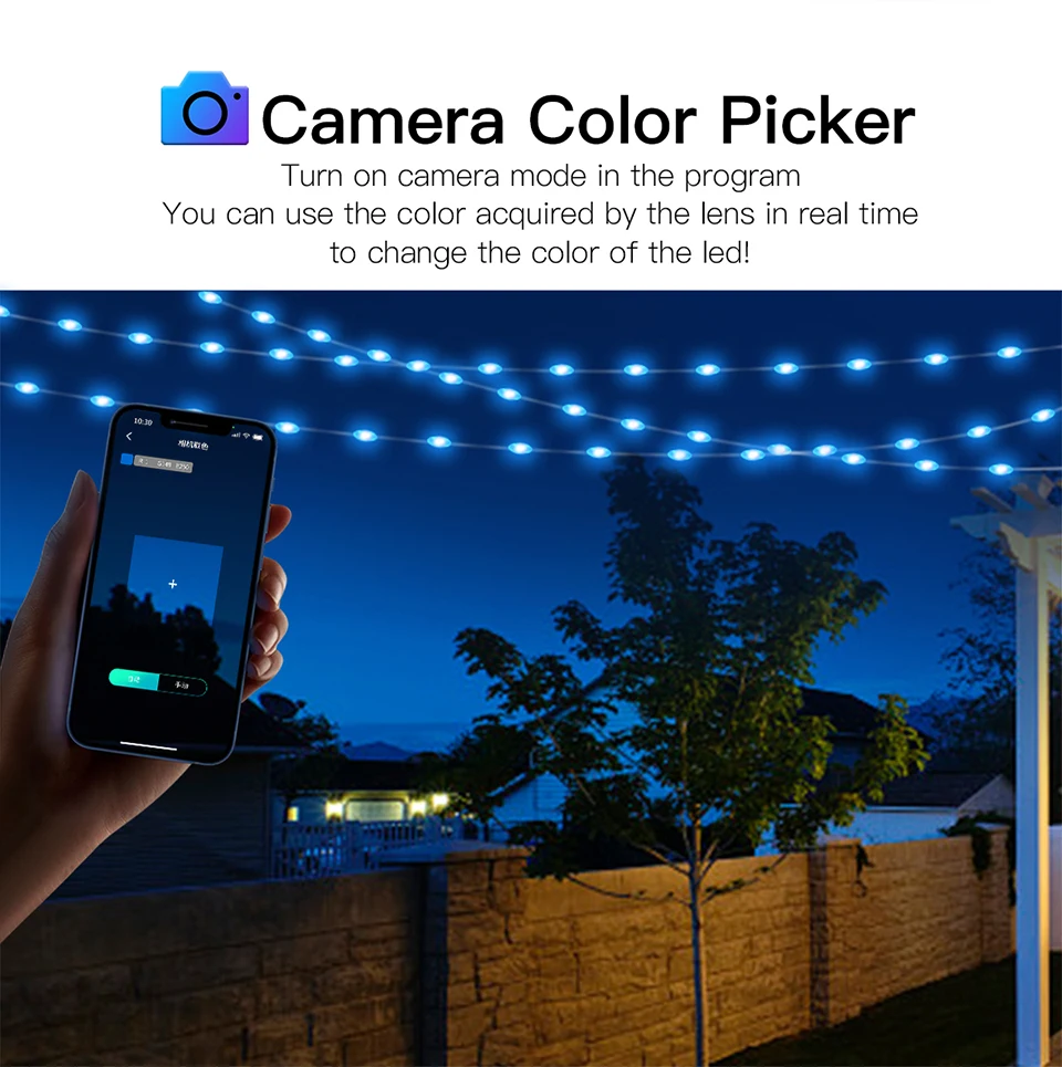 WS2812B Bluetooth LED String Fairy Lights Dreamcolor RGBIC DIY Party Festival Tree Lights Wedding Decoration Garland USB Lamp