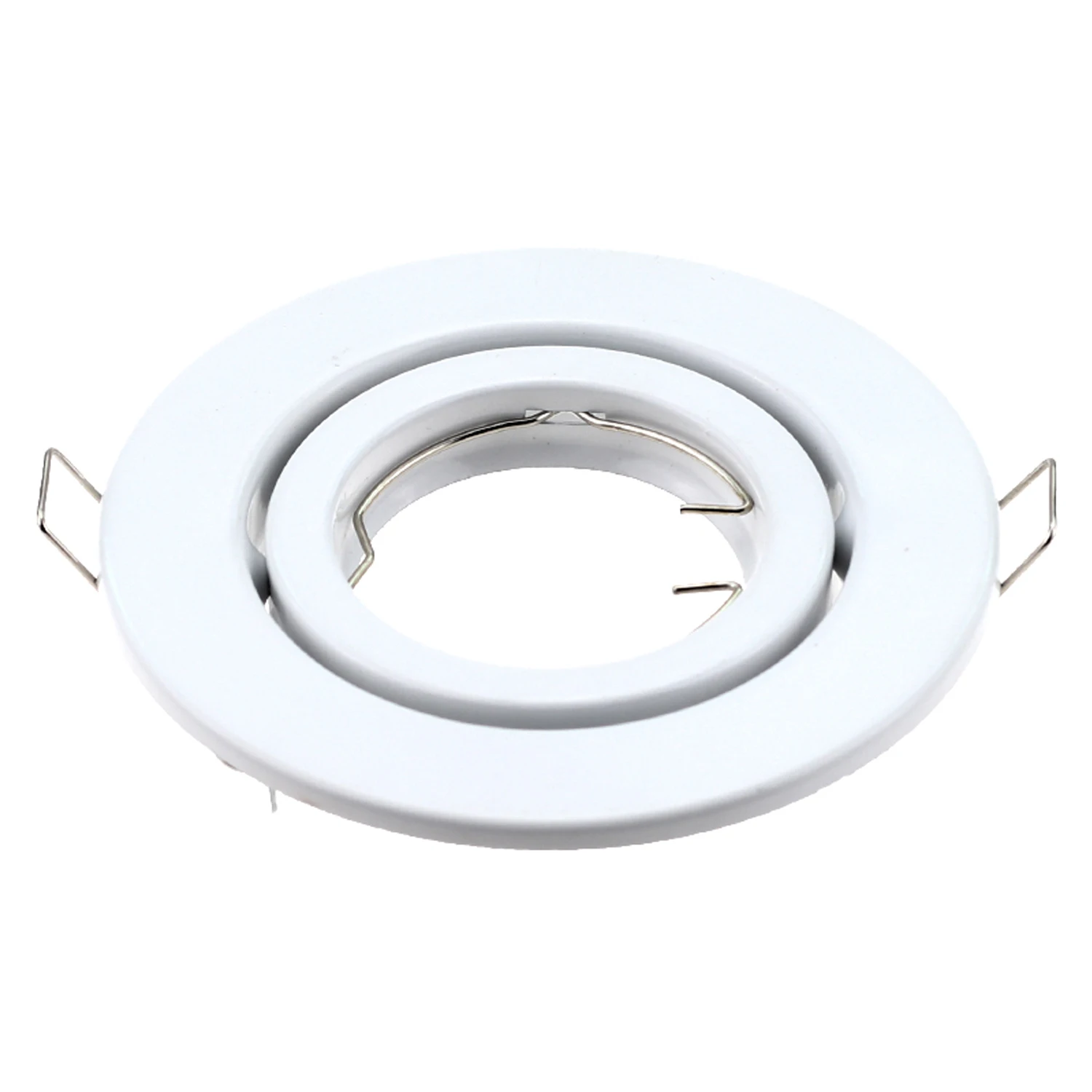 White Round Fixed Downlight Fittings GU10 MR11 Dia100mm Cut Hole 80mm Iron Metal Fixtures Frames