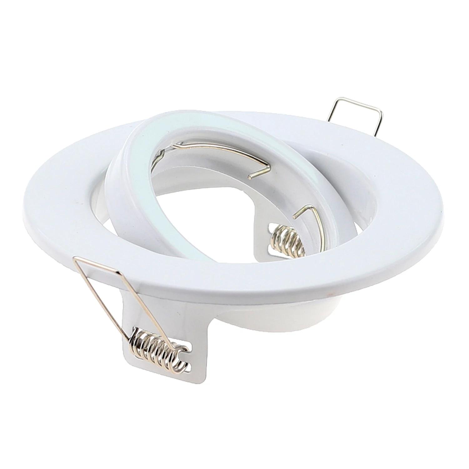 White Round Fixed Downlight Fittings GU10 MR11 Dia100mm Cut Hole 80mm Iron Metal Fixtures Frames