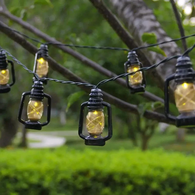 5M/6.5M/7.5M Solar Camping Lantern String Lights Mini Lamp 8 Modes For Indoor And Outdoor Garden Holiday Decoration