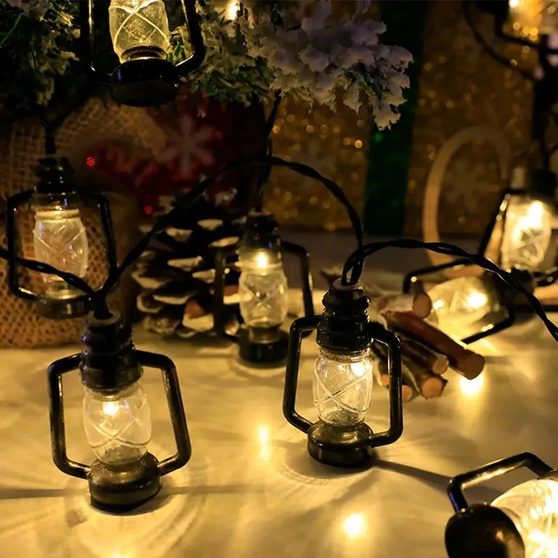 5M/6.5M/7.5M Solar Camping Lantern String Lights Mini Lamp 8 Modes For Indoor And Outdoor Garden Holiday Decoration