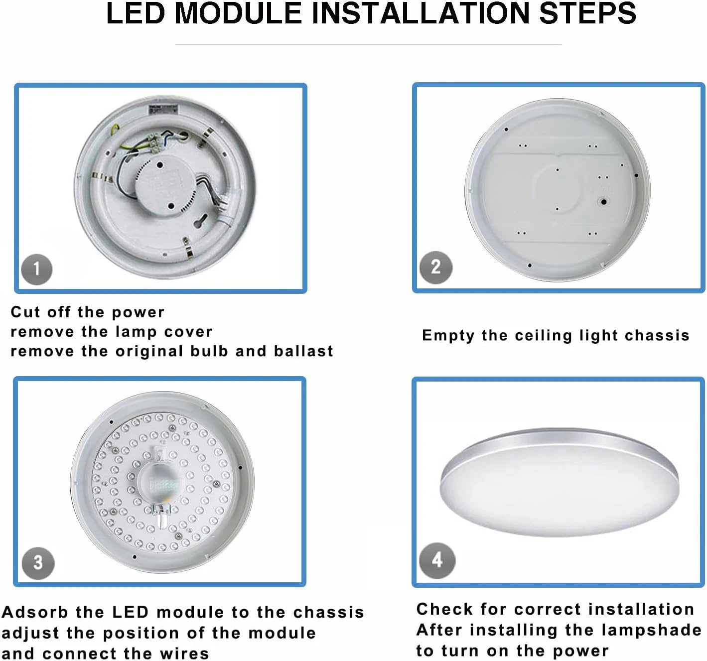 Round LED Ceiling Light 110V 220V Lamp Engine Retrofit Kit for Ceiling Fan Lights LED Board Flush Light Panel Repair Lighting