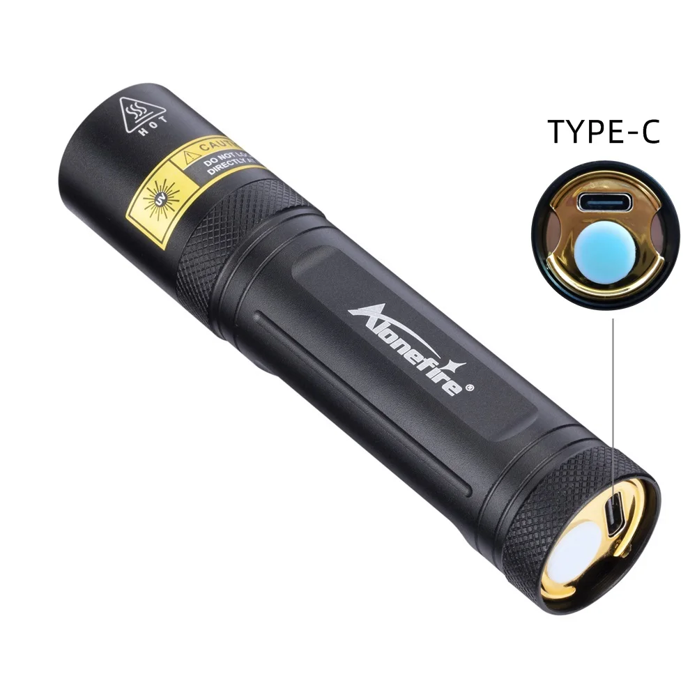 Alonefire SV77 10W 365nm UV Flashlight Ultraviolet Black Light Pet Moss Detector For Cat Dog Stains Bed Bug Moldy Food