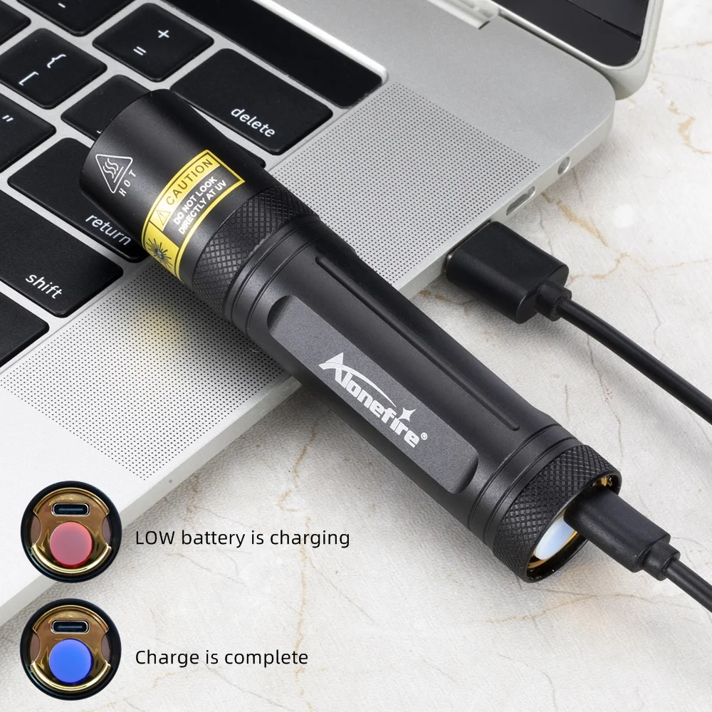 Alonefire SV77 10W 365nm UV Flashlight Ultraviolet Black Light Pet Moss Detector For Cat Dog Stains Bed Bug Moldy Food