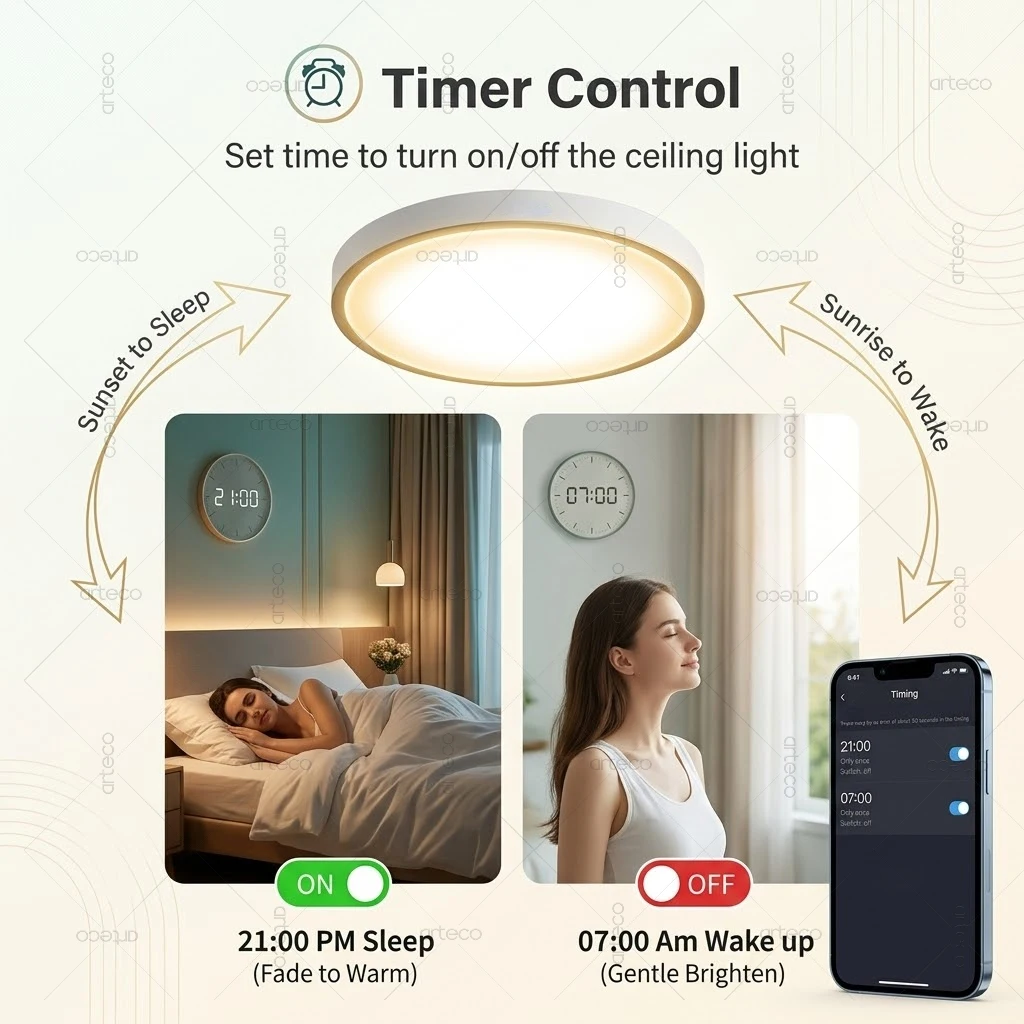 Tuya Zigbee Ceiling Light RGBCW Led Ceiling Lamp Living Room Home Decoration Smart Lamp For Smart Life APP Alexa Google Home Z2M