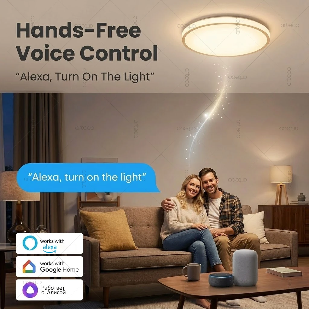 Tuya Zigbee Ceiling Light RGBCW Led Ceiling Lamp Living Room Home Decoration Smart Lamp For Smart Life APP Alexa Google Home Z2M