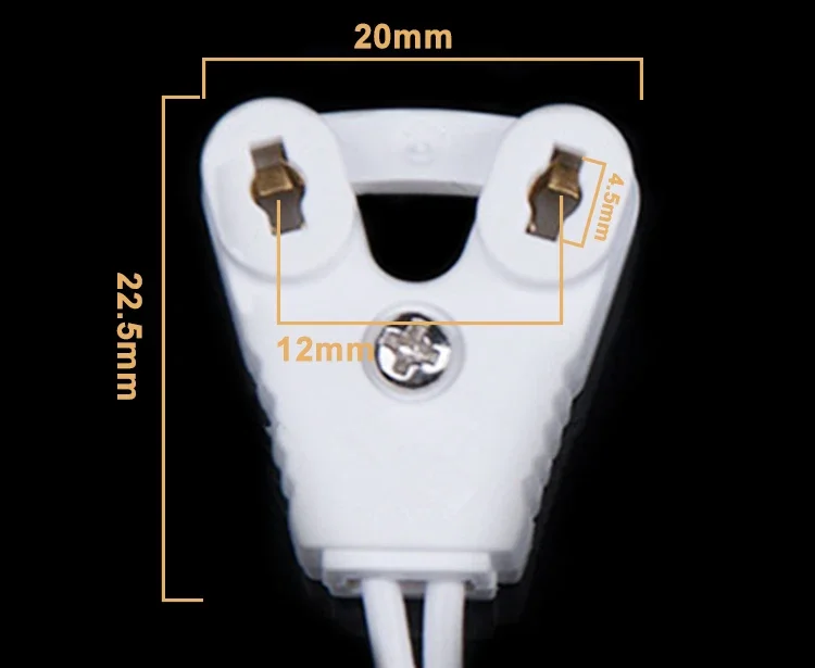 4pcs/Lot T8 Lamp Holder T8 Lights Base Wire Light Box Line Lamps Socket Cable Holder For T8 Fluorescent Tube