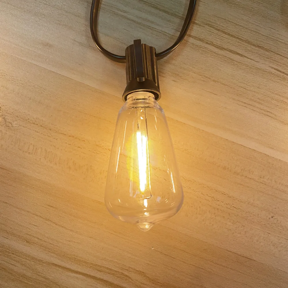 10X E12 Base LED String Light Bulbs Warm White Bulbs ST38 LED Edison Replacement Light Bulbs String Lights for Indoor Outdoor