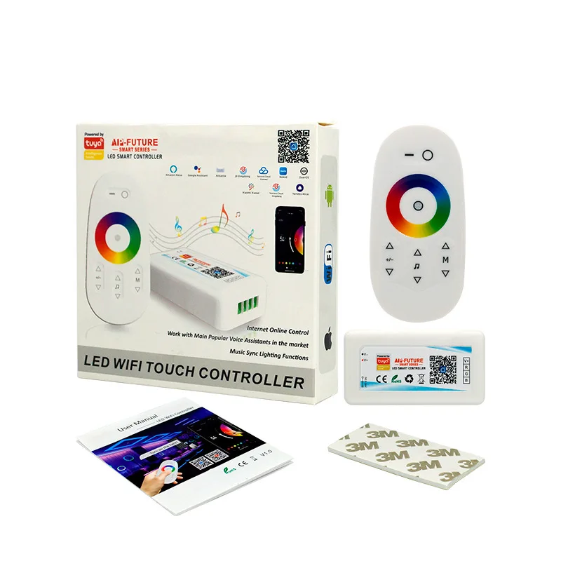 Tuya Smart Life Home DC5V12V24V 6A/CH Max15A DIM CCT RGB Led Light Strip WIFI DIMMER Controller 2.4G Remote/APP/Alexa Control