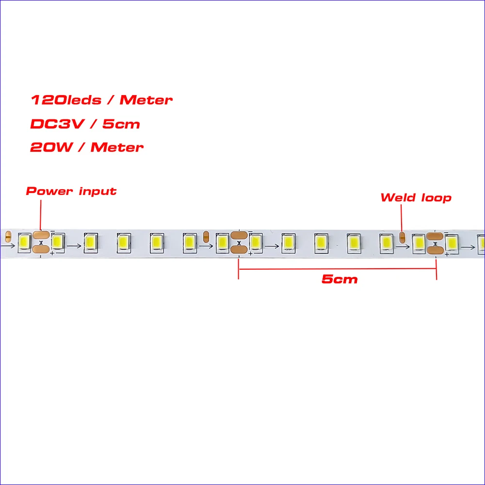 5meters/roll SMD2835 LED Ribbon100Leds 120Leds 180Leds Constant Current LED Strip White&Warm&Neutral For Panel Light Chandelier