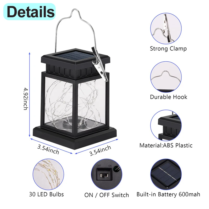 Solar LED Lantern Outdoor Hanging Candle Lights Floor Panel Candle Patio Indoor Balcony Birds Decoration Lighting For Garden