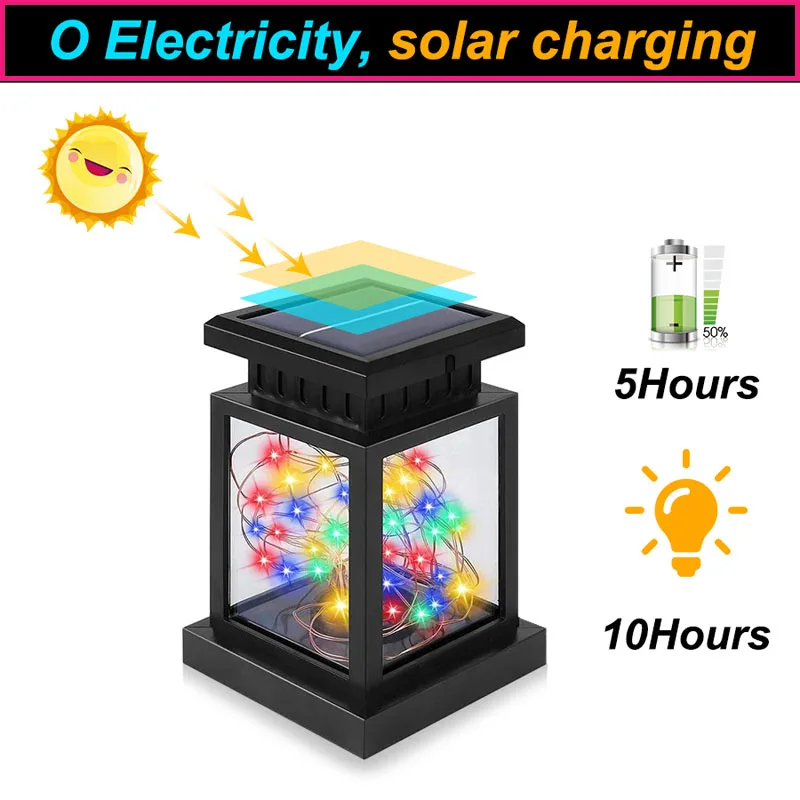 Solar LED Lantern Outdoor Hanging Candle Lights Floor Panel Candle Patio Indoor Balcony Birds Decoration Lighting For Garden