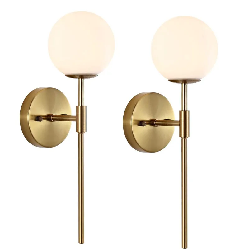 Nordic Creative LED Luxury Wall Lamp Living Room Metal Fashion Modern Minimalist Bedside Wall Light Bedroom Lighting Fixtures