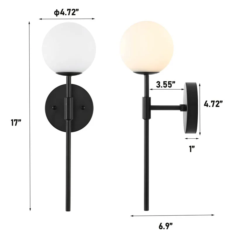 Nordic Creative LED Luxury Wall Lamp Living Room Metal Fashion Modern Minimalist Bedside Wall Light Bedroom Lighting Fixtures