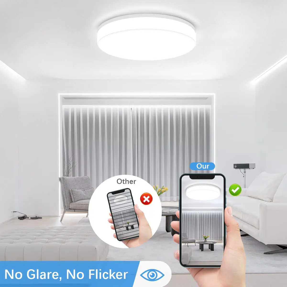 IRALAN Household LED Modern Style Ultra Thin Ceiling Light Bedroom Livingroom Study Light AC 90-260V Dining Room Lighting