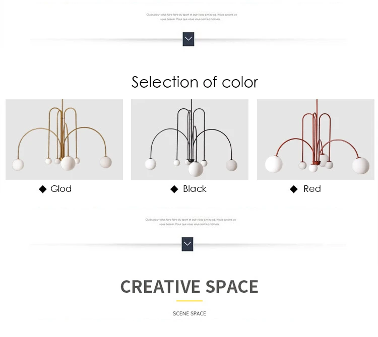Comet LED Chandelier Nordic minimalist glass globe lamps living room creative personality study cafe art dining room lighting