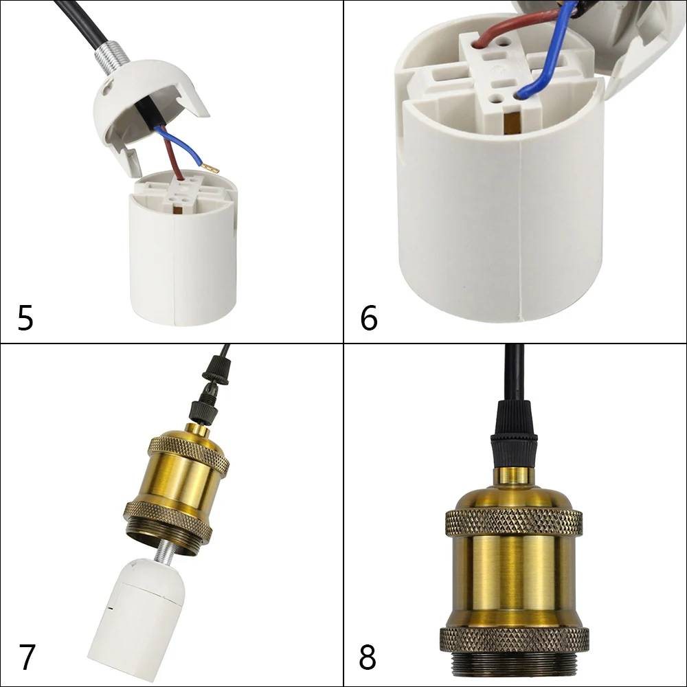 2M 3M Power Cord Pendant Light Twist Hemp Rope Cables E26 E27 Lamp Holder EU Plug with Switch Wire Edison Bulb Socket Cord Cable