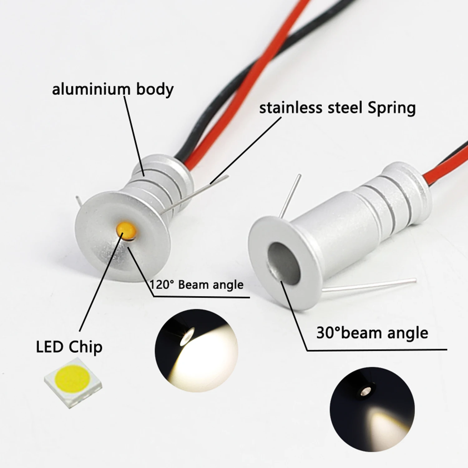 10mm Mini Led Downlight IP65 Ambient Spotlight 12V Focos Spot Light for Ceiling Stairs Walkways Courtyards Cabinet Corridors