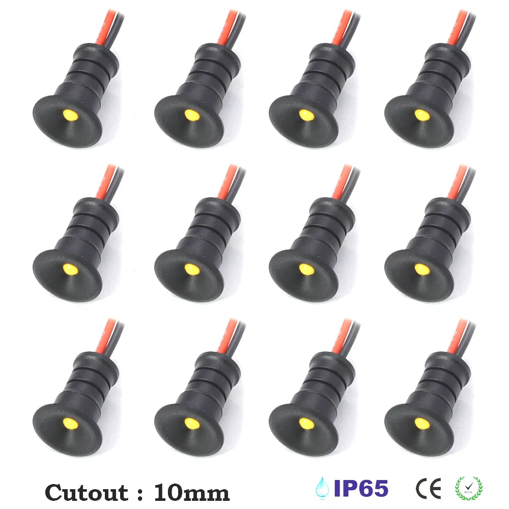 10mm Mini Led Downlight IP65 Ambient Spotlight 12V Focos Spot Light for Ceiling Stairs Walkways Courtyards Cabinet Corridors
