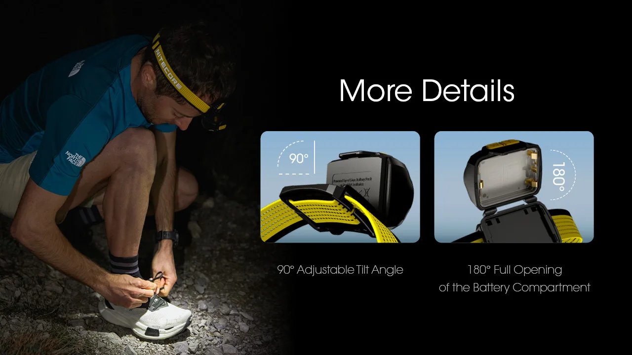 Nitecore UT27 Headlamp Dual Beam Fusion Elite 800 Lumens CREE XP-G3 S3 LED Headlight Running HBL-1500mAh Rechargeable Battery