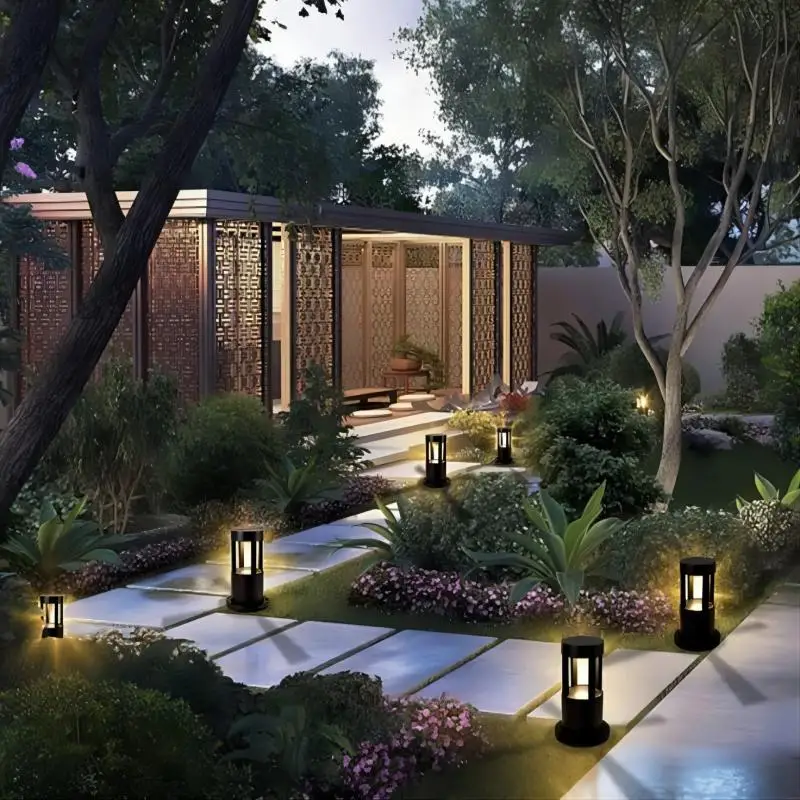 Outdoor Lawn Light Villa Household Street Light IP65 Waterproof Garden Modern Simple Led Ground Inserted Grass Garden Ground