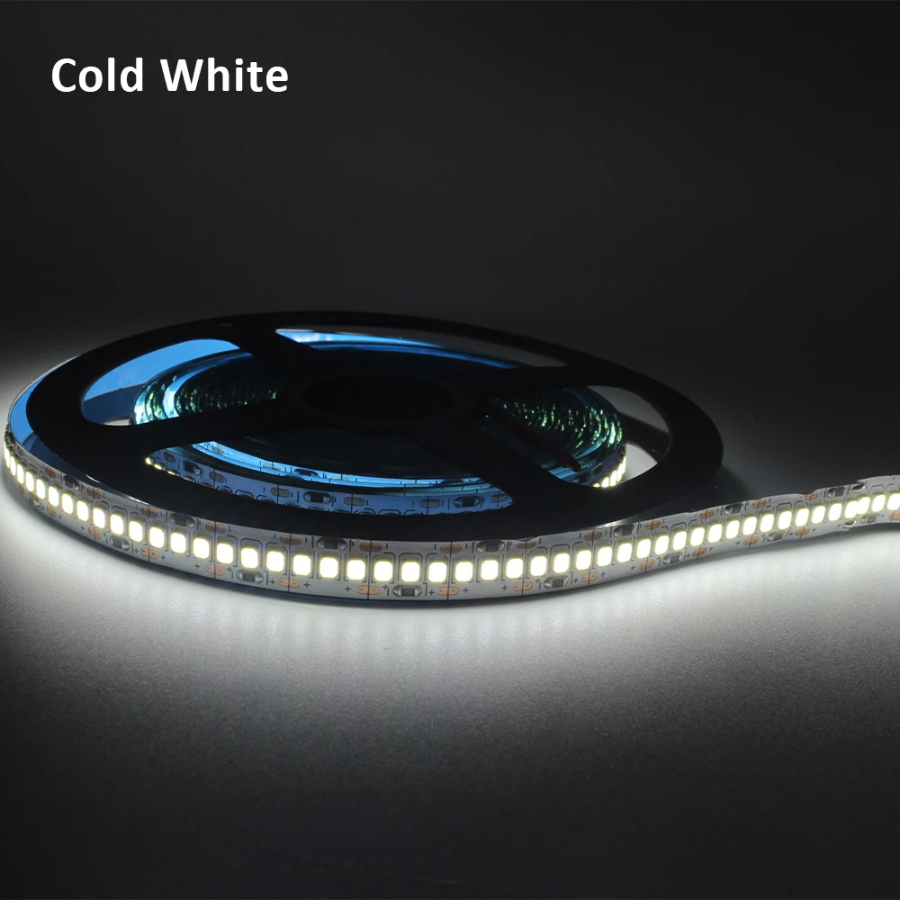 12V 24V SMD 2835 LED Strip Lights 5M 240Leds/m Warm Cool Natural White Bright Flexible Tape Lamp for Kitchen Room Decoration