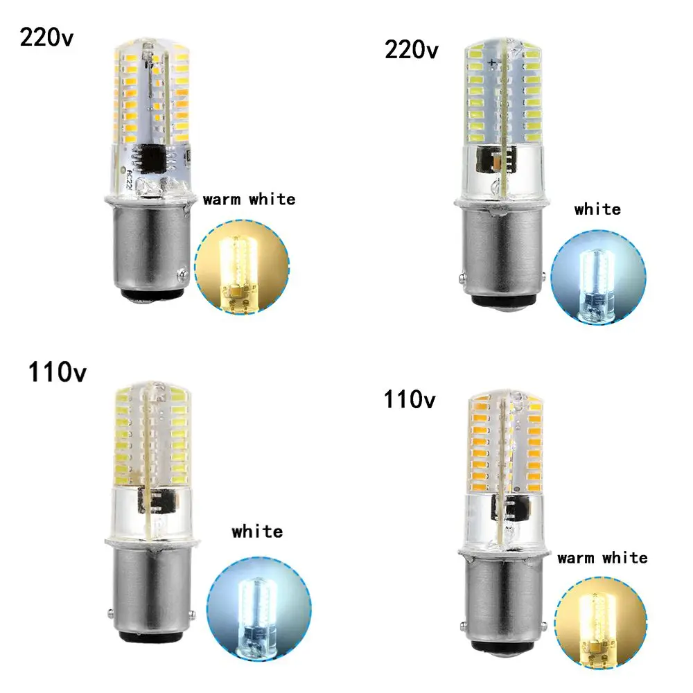 110/120V 2.6W LED Corn Bulbs White/Warm White Energy Saving BA15D Crystal Lamp for Sewing Machine High Brightness Led Light