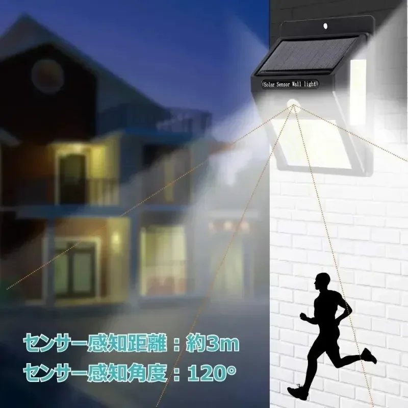 Hot Sale 144 LED Solar Light Wireless PIR Motion Sensor Waterproof Wall Lamp Solar Powered Sunlight Street Lamp Garden Decor