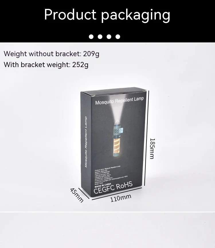 Mosquito Killer Lamp Portable Lantern Camping Tent Mosquito Repellent Large Capacity Lighting Flashlight With Triangle Bracket
