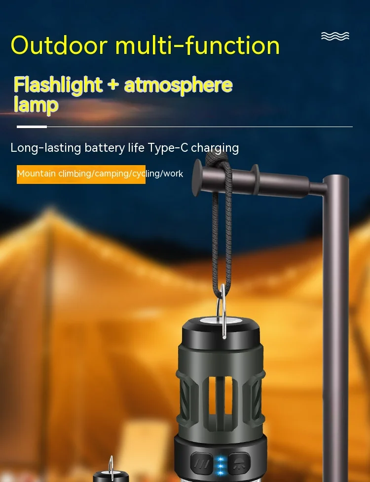 Mosquito Killer Lamp Portable Lantern Camping Tent Mosquito Repellent Large Capacity Lighting Flashlight With Triangle Bracket