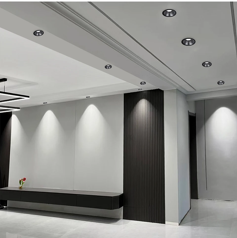 High Quality Recessed Aluminum COB LED Spotlight Bulb Spot Light 7W 12W Downlight Ceiling Lamp Room Lighting 85-265V
