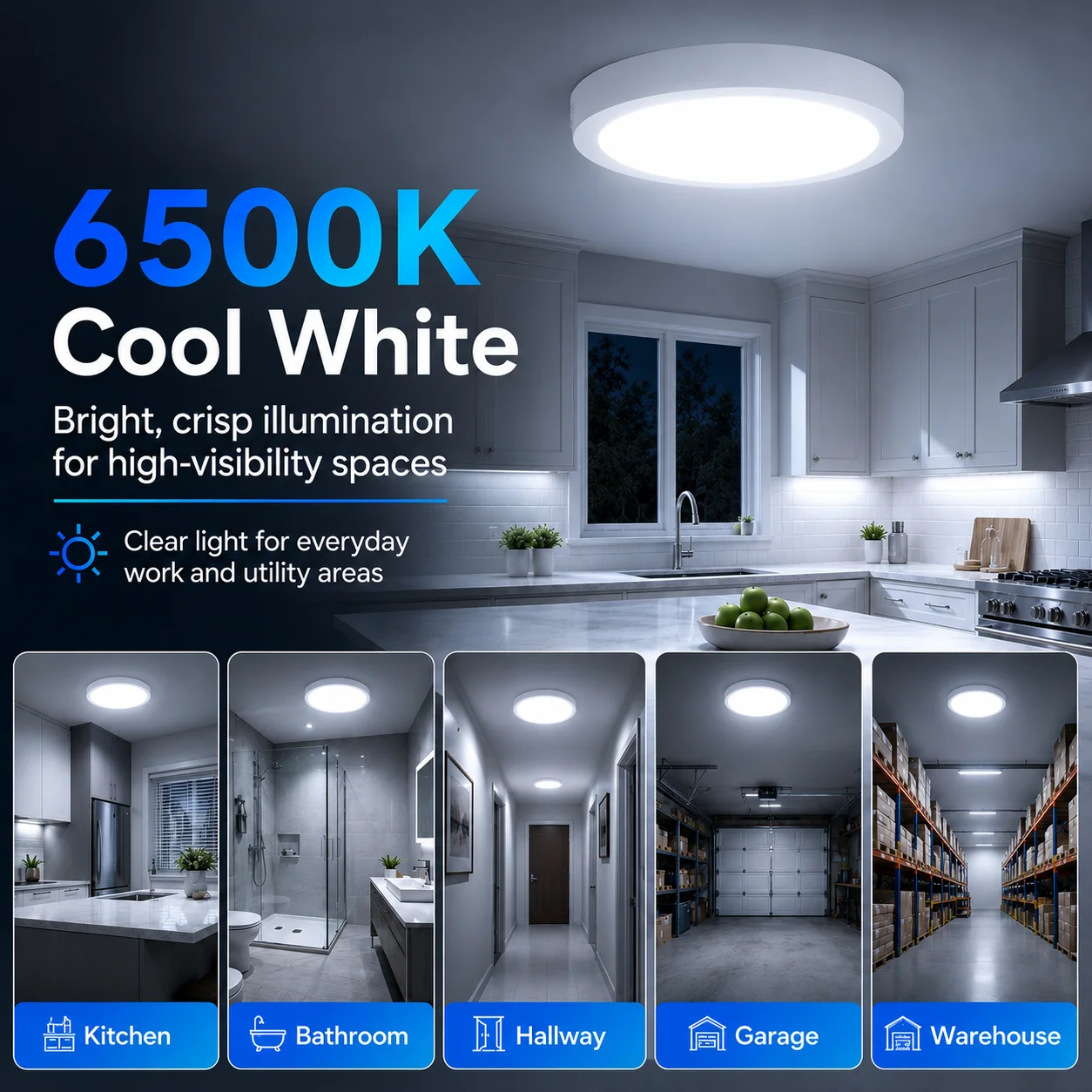Led Ceiling Lamp 110-265V Ultra Thin Panel Led Light for Living Room Bedroom Indoor Lighting 20W 30W Square Round Ceiling Lights