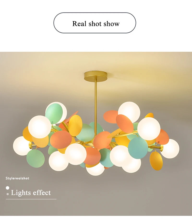 Modern Led Chandeliers Colourful Branch Chandelier for Bedroom Living Room Hanging Lamps Lustre Luxury Ceiling Light