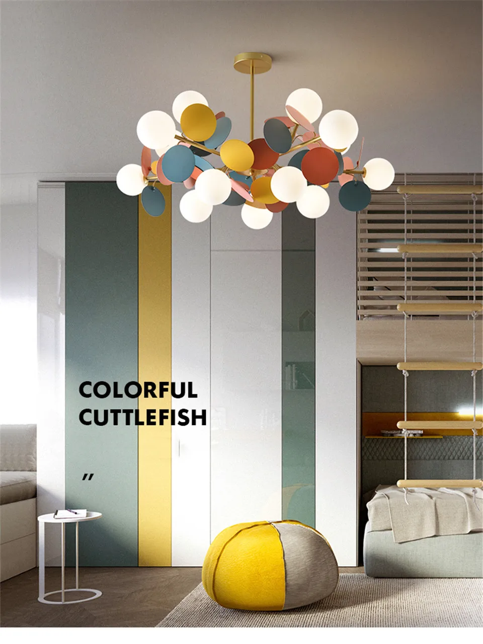 Modern Led Chandeliers Colourful Branch Chandelier for Bedroom Living Room Hanging Lamps Lustre Luxury Ceiling Light