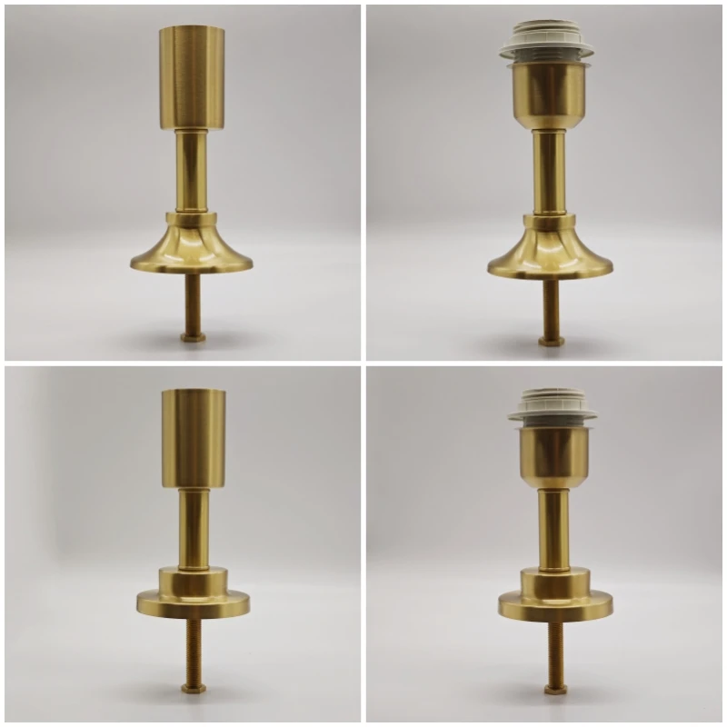 Brass Desk Lamp Assembly Accessories, Glass Ceramic Vase Lampshade E27 DIY Table Light Accessories Copper Material Lampbase Part