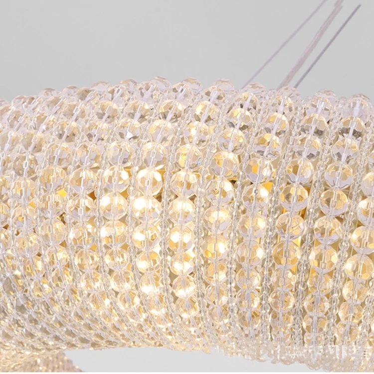Modern Luxury Circle Crystal Chandelier For Living Room Led Home Decor Hanging Lamp Light Fixture Round Bedroom Cristal Lustre