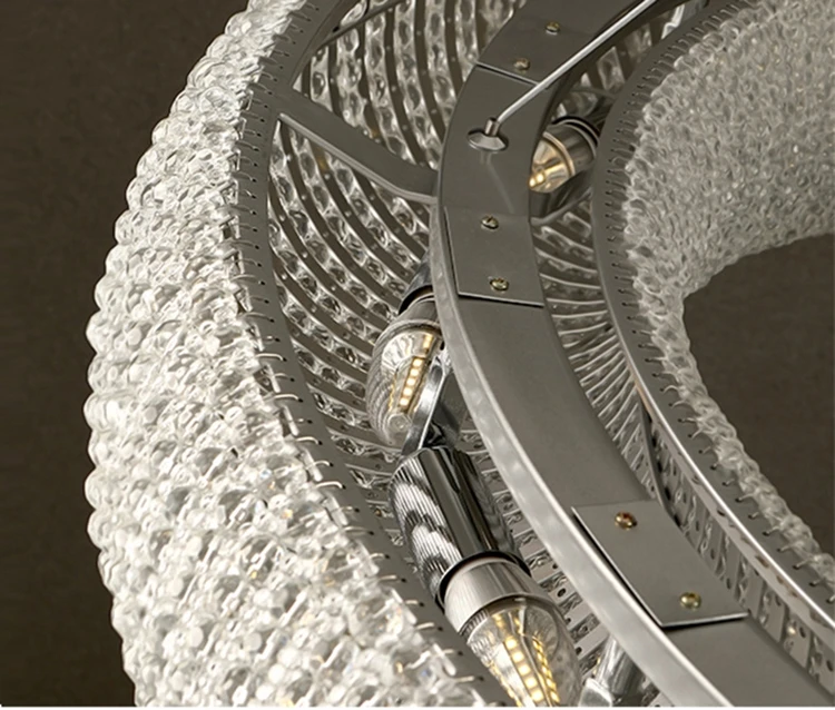 Modern Luxury Circle Crystal Chandelier For Living Room Led Home Decor Hanging Lamp Light Fixture Round Bedroom Cristal Lustre