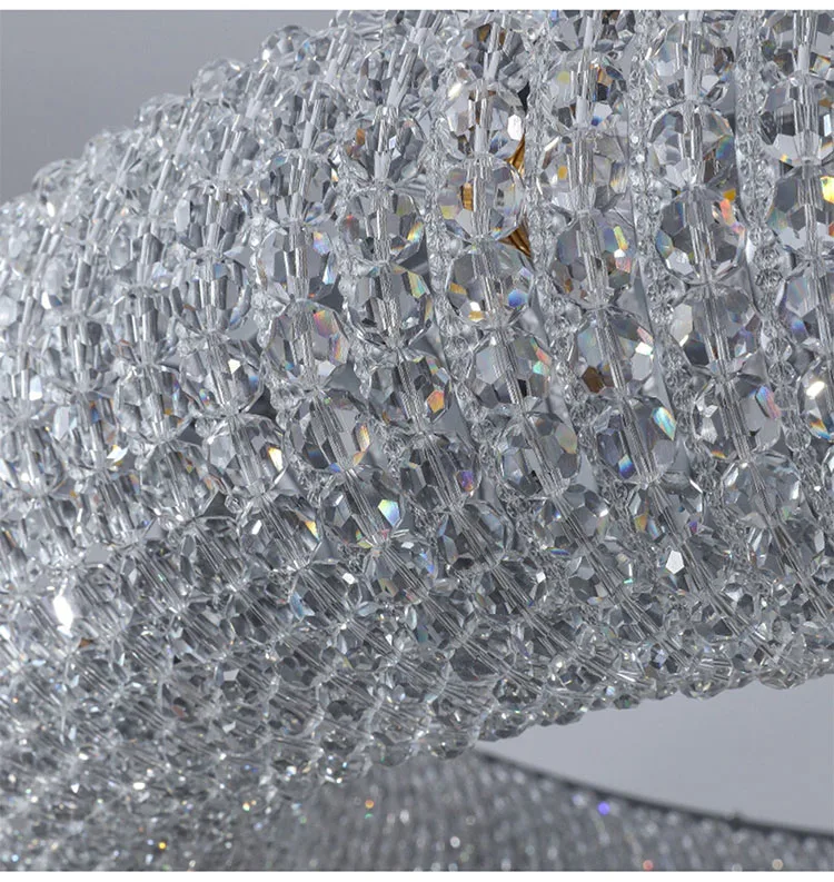 Modern Luxury Circle Crystal Chandelier For Living Room Led Home Decor Hanging Lamp Light Fixture Round Bedroom Cristal Lustre