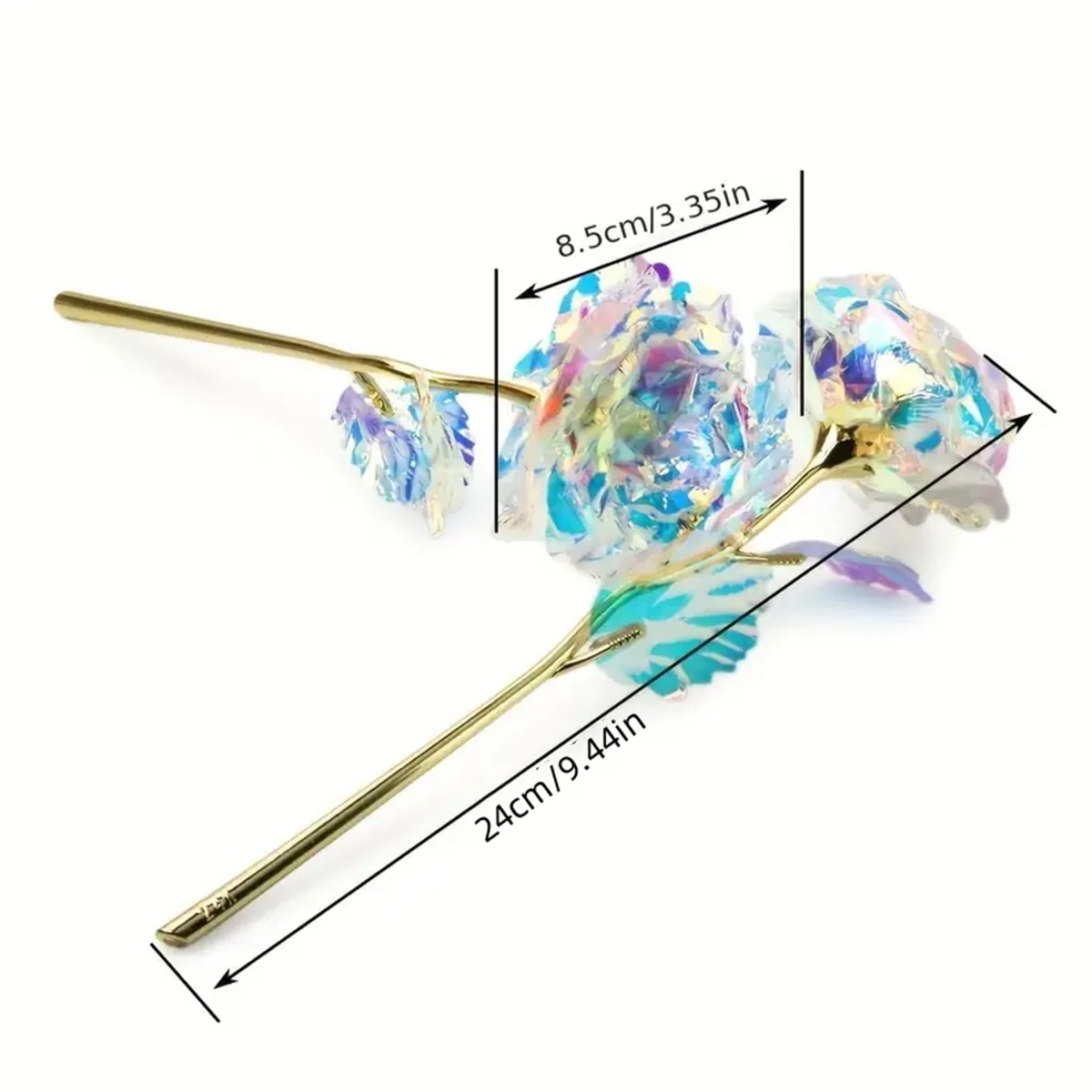 2/10pcs/Set Eternal Rose Flower LED Light Golden Foil Rose Unique Design Gift For The Wife Anniversary Mother's Day And Birthday